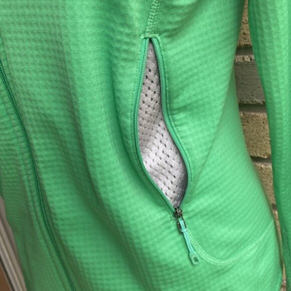 Patagonia Women’s R1 Regulator Grid Fleece Green Full Zip Polartec Jacket Small - Picture 4 of 14